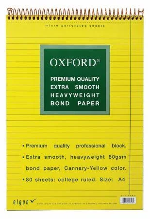 בלוק ספירלה משובץ צהוב